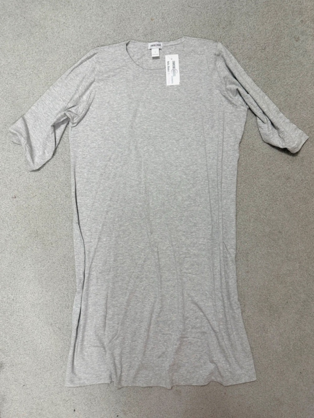 NWT Heather Gray Midi Tee Dress XL